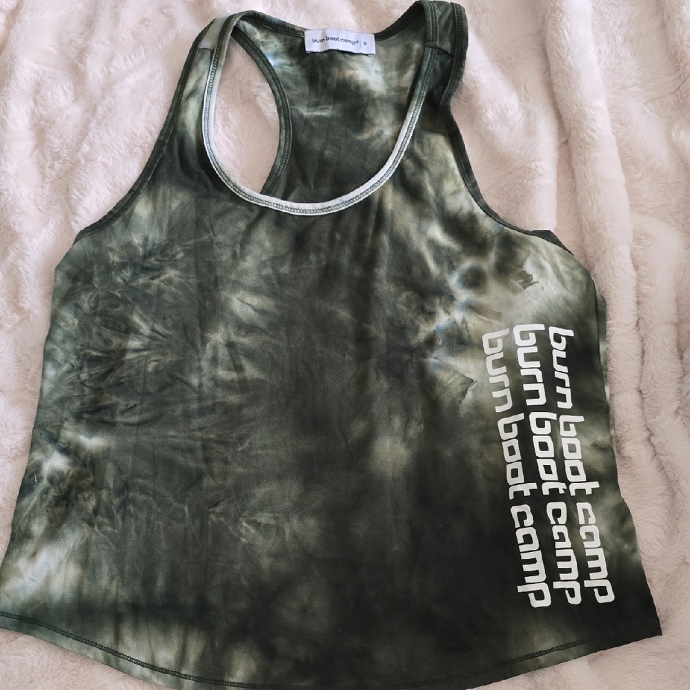 Burn Boot Camp Green Tie-Dye Tank Top